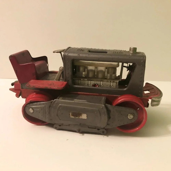 Vtg Nomura Japan Tin Battery 1200 Piston Action Tractor Incomplete Not Working - Picture 5 of 16